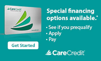 CareCredit logo with special financing options available